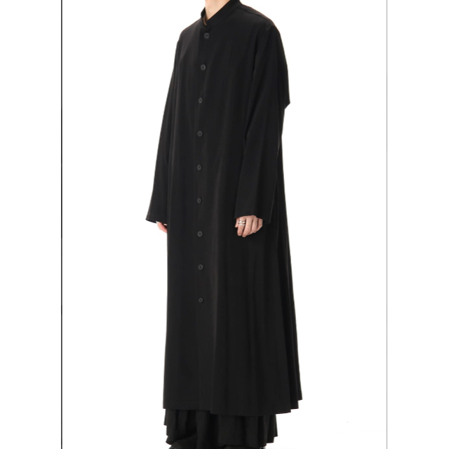 yohji yamamoto タキシード フレア スタンド ドレス ロングシャツ