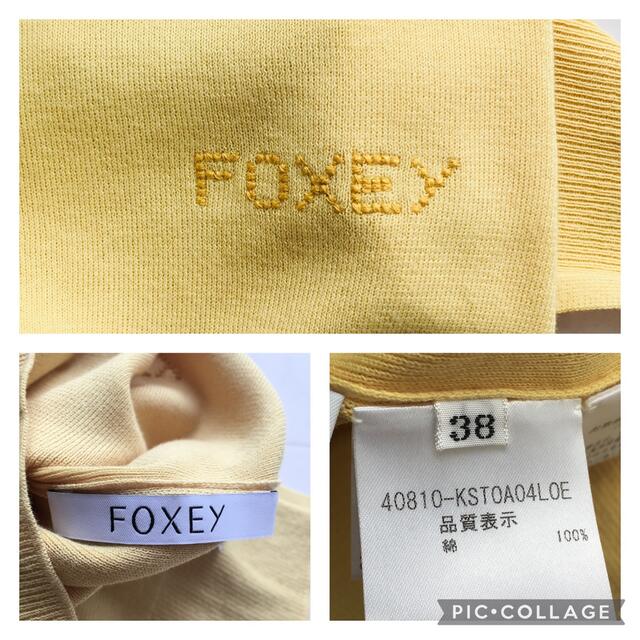 FOXEY(フォクシー)の美品　オンライン現行　フォクシー　FOXEY コットン　トップス　Tシャツ レディースのトップス(Tシャツ(半袖/袖なし))の商品写真