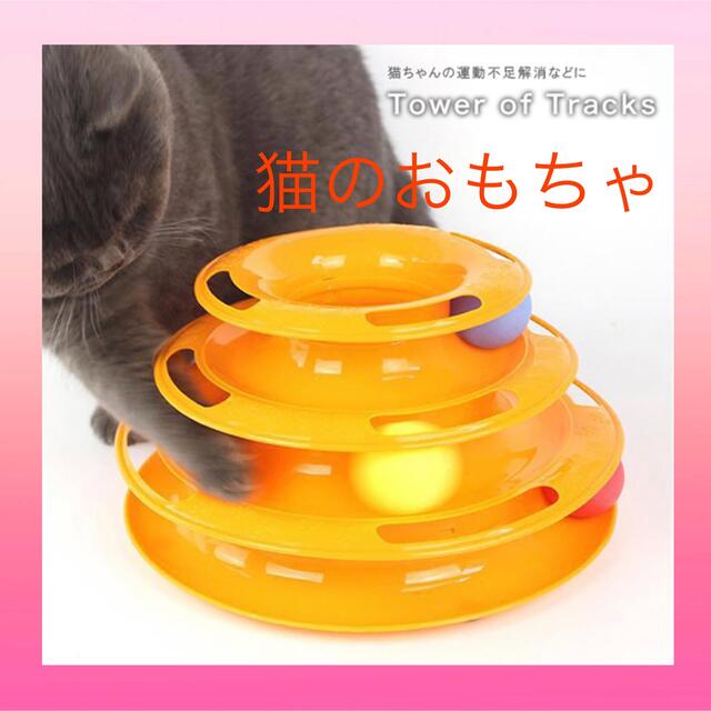 猫 おもちゃ らせん ボール 一人で遊べるおもちゃ 組立て式 知育おもちゃ その他のペット用品(猫)の商品写真