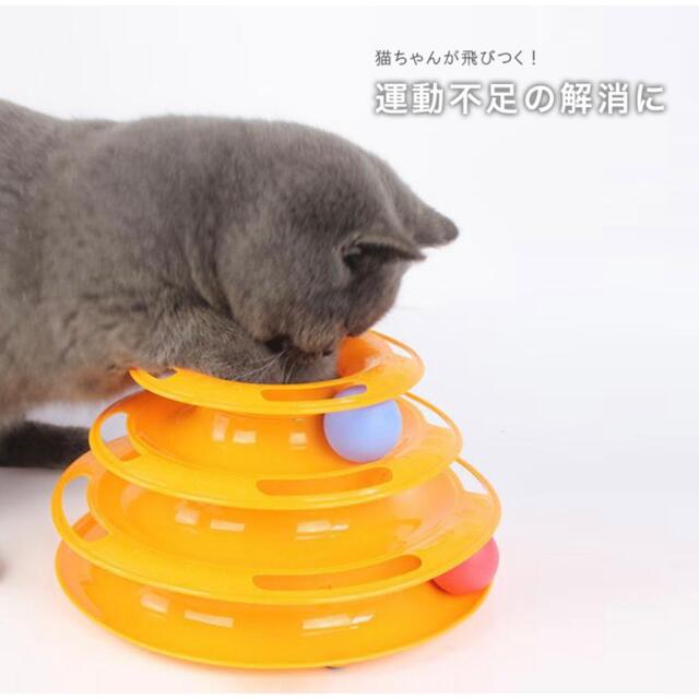 猫 おもちゃ らせん ボール 一人で遊べるおもちゃ 組立て式 知育おもちゃ その他のペット用品(猫)の商品写真