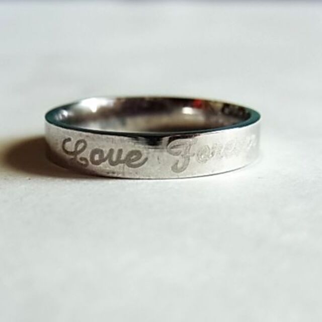 未使用品SVシルバー925リング指輪7号LOVE FOREVER男性メンズ女性 レディースのアクセサリー(リング(指輪))の商品写真