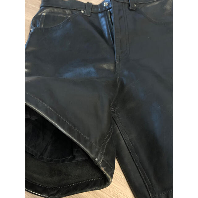 【レア品・SALE】NO MEANS NO レザーハーフパンツ
