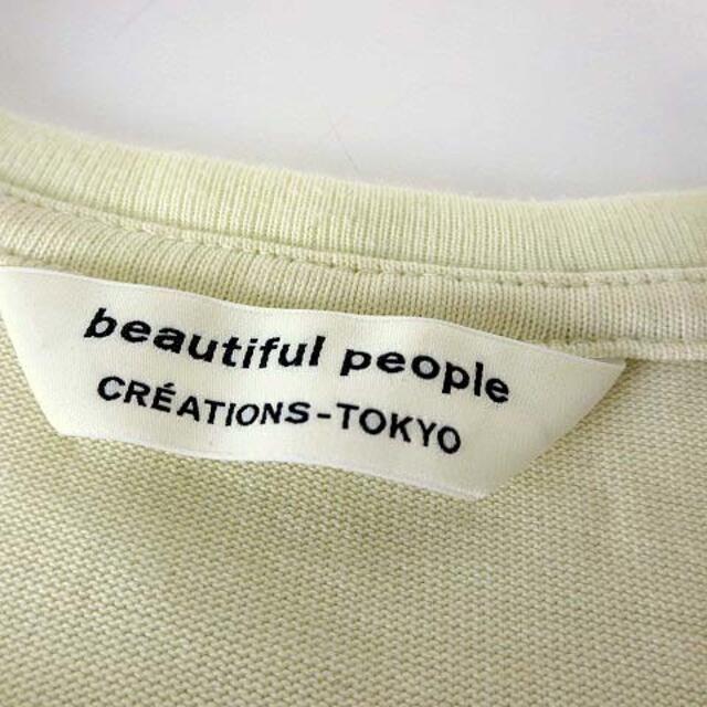 beautiful people(ビューティフルピープル)のビューティフルピープル Tシャツ カットソー ロゴ M 170 薄黄色 メンズのトップス(Tシャツ/カットソー(半袖/袖なし))の商品写真