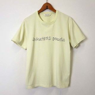 ビューティフルピープル(beautiful people)のビューティフルピープル Tシャツ カットソー ロゴ M 170 薄黄色(Tシャツ/カットソー(半袖/袖なし))