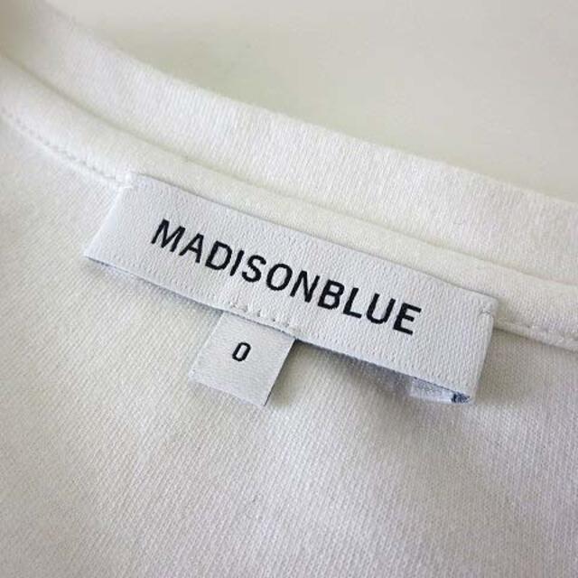 MADISONBLUE(マディソンブルー)のマディソンブルー カットソー Tシャツ Vネック 半袖 XS 0 白 ホワイト レディースのトップス(Tシャツ(半袖/袖なし))の商品写真