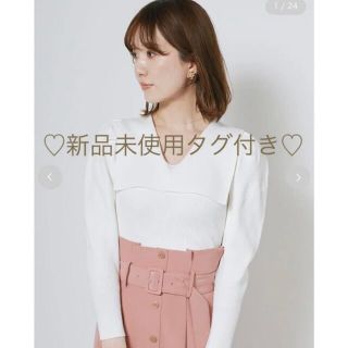 スナイデル(SNIDEL)の新品タグ付き✨snidel❤️スクエアカラーニットプルオーバー(ニット/セーター)