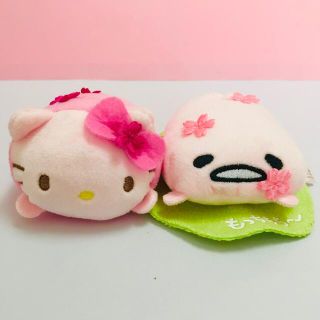 サンリオ(サンリオ)のハローキティ ぐでたま 桜りぼんと桜もちマスコットセット(キャラクターグッズ)