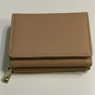 三つ折り財布　ベージュ(財布)