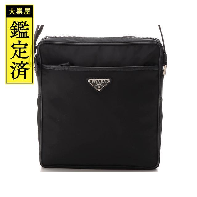 芸能人愛用 PRADA ナイロン/レザー【430】 ブラック ショルダーバッグ プラダ ショルダーバッグ