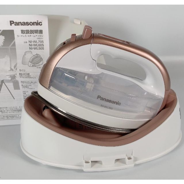 展示 Panasonic コードレススチームWヘッドアイロン ピンクゴールド