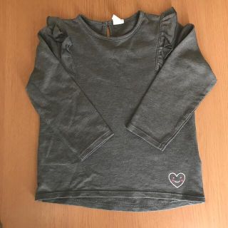 エイチアンドエム(H&M)のH&M 肩フリル長袖トップス　92(Tシャツ/カットソー)