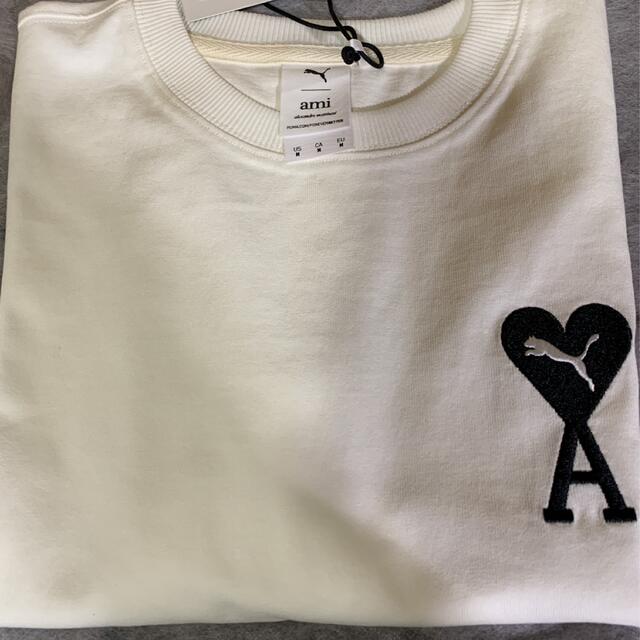 PUMA(プーマ)の【Mサイズ】PUMA × AMI PARIS Tシャツ 白 レディースのトップス(Tシャツ(半袖/袖なし))の商品写真