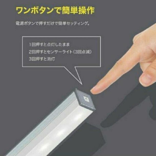 人気急上昇!LED3本センサーモーションライト 人感 USB充電 ...