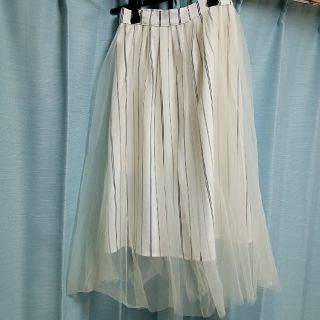 ページボーイ(PAGEBOY)のPAGEBOY チュールスカート ストライプ(ロングスカート)