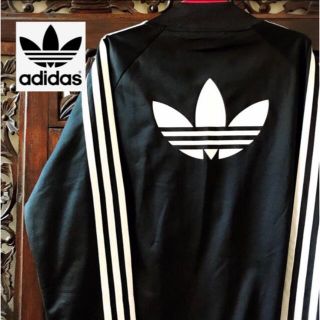 アディダス(adidas)のアディダス オリジナルス シンプル 黒 ジャージ ジャケット ブルゾン パーカー(ブルゾン)