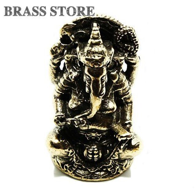 真鍮 置物（ガネーシャ）ヒンドゥー教 神様 ブラス 象 仏像 お守り オブジェの通販 by BRASS STORE's shop｜ラクマ