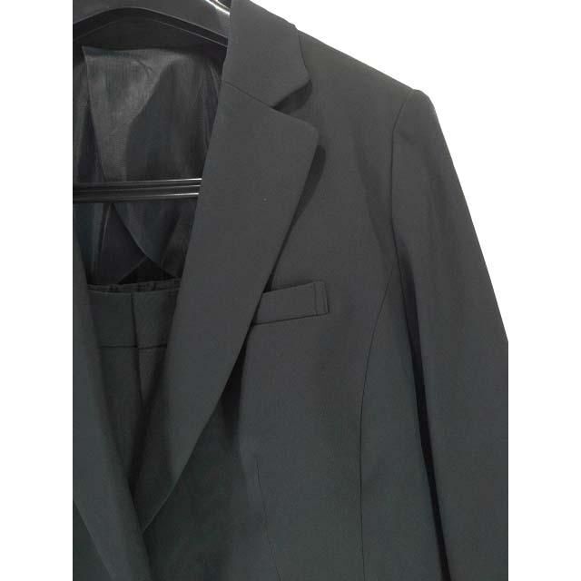 KFC1219送料無料新品ブラックフォーマル23号ストレッチパンツスーツセット レディースのフォーマル/ドレス(スーツ)の商品写真