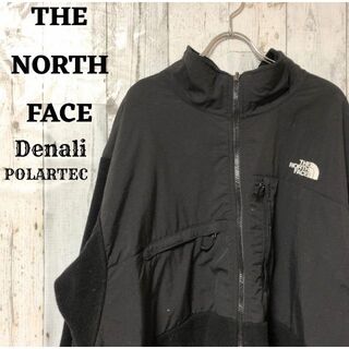 ザノースフェイス(THE NORTH FACE)のUS規格ノースフェイスデナリジャケット黒ブラック刺繍ロゴ4Lポーラテック(ブルゾン)