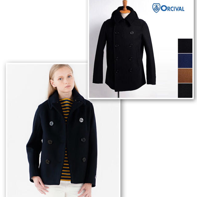 ORCIVAL(オーシバル)のOrcival メルトン Pコート  ネイビー レディースのジャケット/アウター(ピーコート)の商品写真