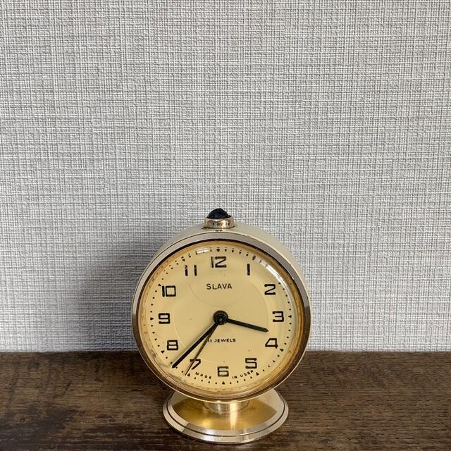 SLAVA ソビエト製（ロシア）ビンテージ 置き時計 USSR ビンテージ インテリア/住まい/日用品のインテリア小物(置時計)の商品写真