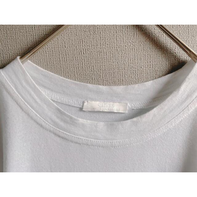Chloe(クロエ)の専用　Chloé クロエ　カットソー　Tシャツ　半袖　白　ホワイト　レース　春　 レディースのトップス(カットソー(半袖/袖なし))の商品写真