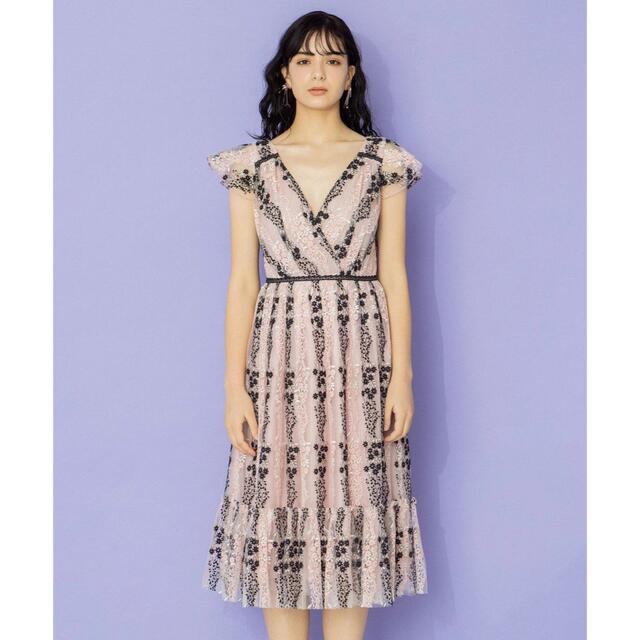 TOCCA(トッカ)のTOCCA LAVENDER Floral Lace ドレス　サイズ0  美品 レディースのワンピース(ロングワンピース/マキシワンピース)の商品写真