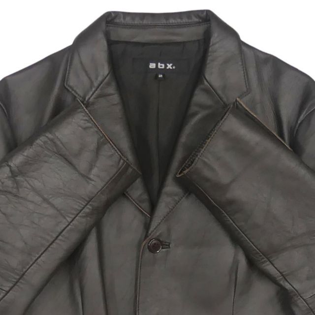 abx(エービーエックス)の馬革 テーラードジャケット レザー ブレザー abx 茶 M 本革 メンズ 本皮 メンズのジャケット/アウター(テーラードジャケット)の商品写真