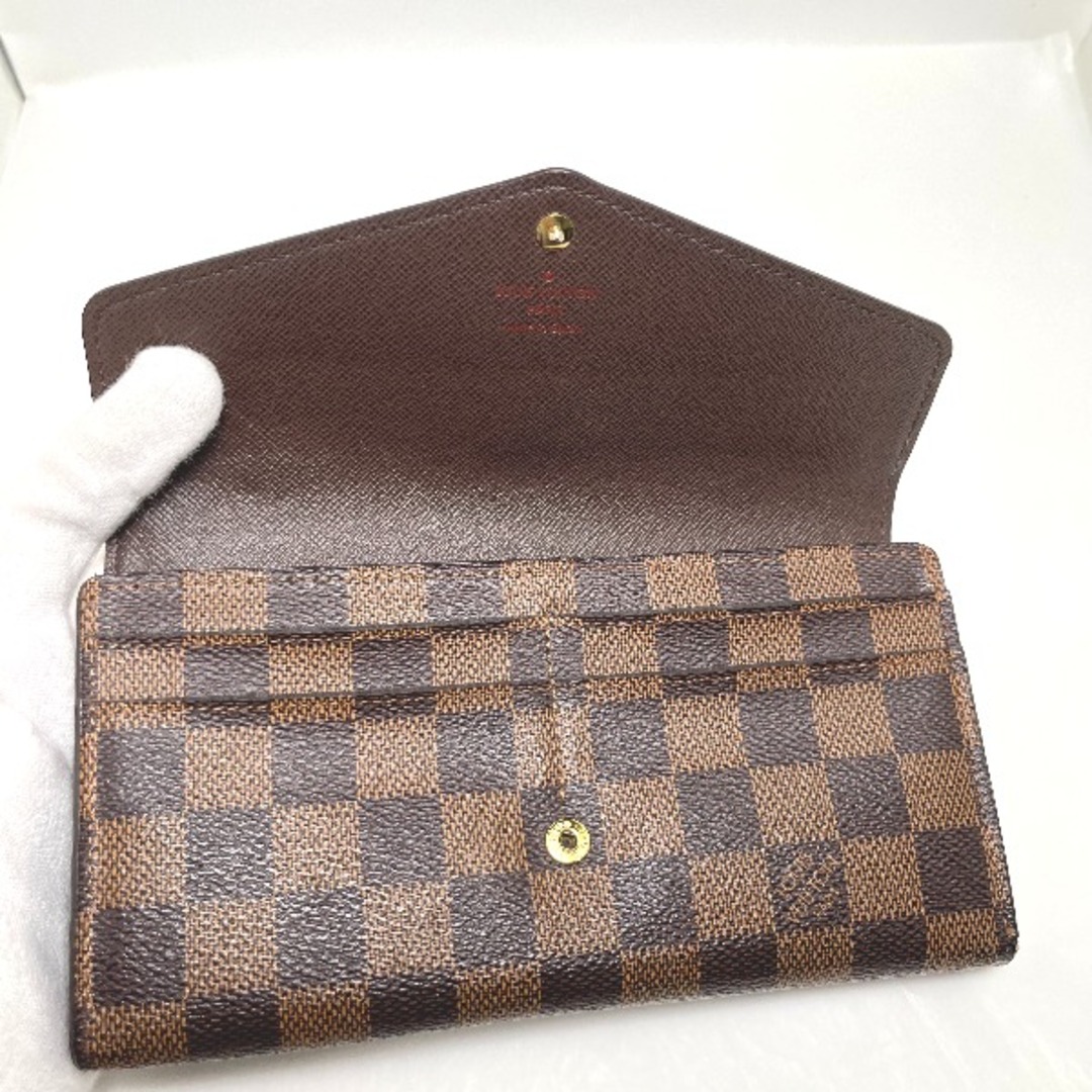 LOUIS VUITTON(ルイヴィトン)のルイヴィトン N63209 長財布 エベヌ  LOUIS VUITTON ポルトフォイユ・サラ   ダミエ レディースのファッション小物(財布)の商品写真