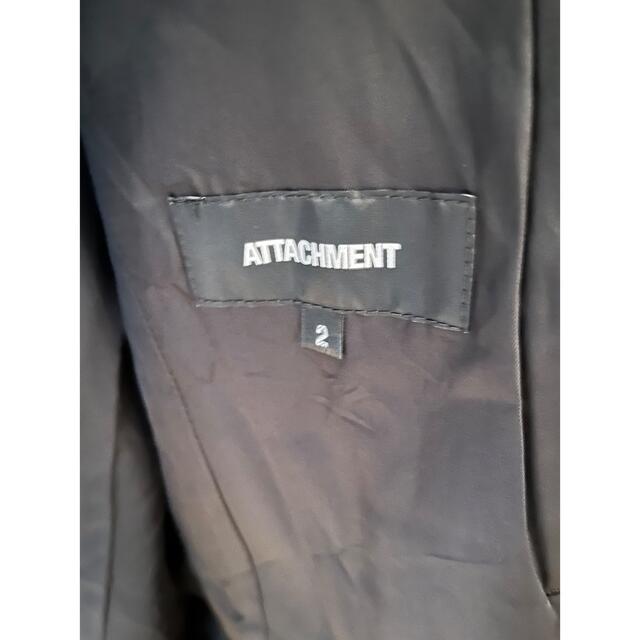 ATTACHIMENT(アタッチメント)のattachment カシミヤ混平二重メルトン チェスターコート ブラック メンズのジャケット/アウター(チェスターコート)の商品写真
