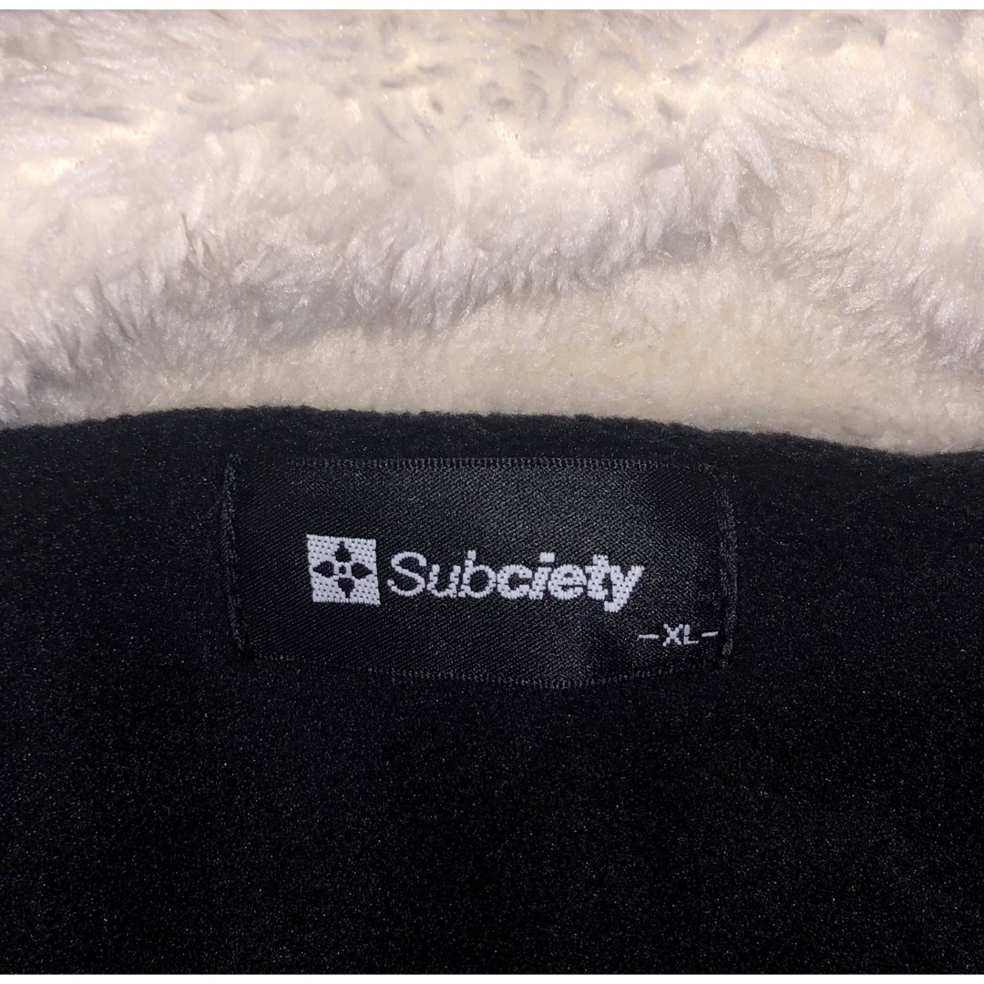 Subciety(サブサエティ)のXL 新品 Subciety ボアフリースジャケット アイボリー ボアジャケット メンズのジャケット/アウター(ブルゾン)の商品写真