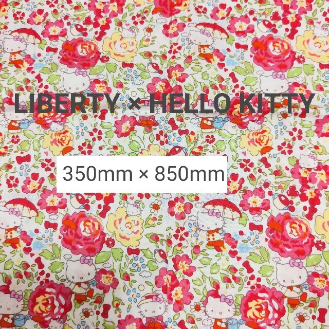 サンリオ(サンリオ)のLIBERTY  HELLO KITTY  ハギレ ハンドメイドの素材/材料(生地/糸)の商品写真