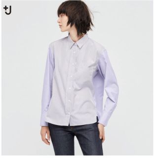 ユニクロ(UNIQLO)のUNIQLO プラスj スーピマコットンストライプシャツ(シャツ/ブラウス(長袖/七分))