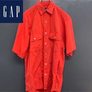 ギャップ(GAP)の【GAP】(ギャップ) ダブルポケット半袖シャツ 紺タグ90's～ XL相当(シャツ)