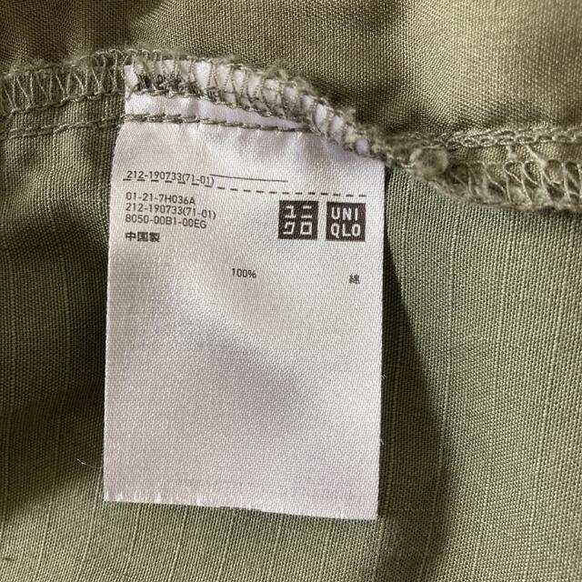 UNIQLO(ユニクロ)のUNIQLO ミリタリーシャツジャケット　S カーキ レディースのジャケット/アウター(ミリタリージャケット)の商品写真