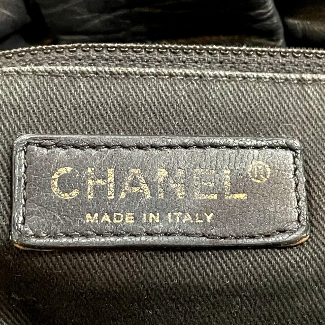 シャネル CHANEL チェーン CC ココマーク チャーム フラップ 肩掛け ショルダーバッグ ラムスキン ブラック