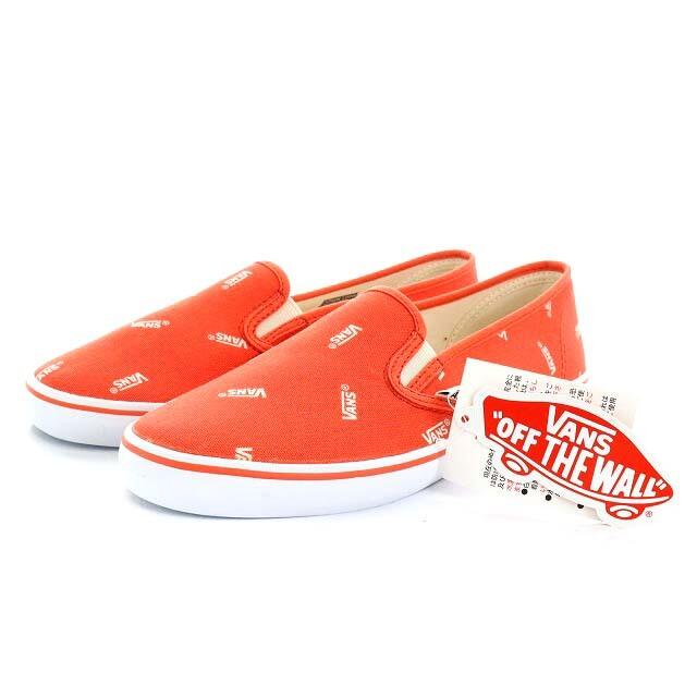 VANS(ヴァンズ)のバンズ スリッポン シューズ 24.5cm オレンジ 白 533193-0004 レディースの靴/シューズ(その他)の商品写真