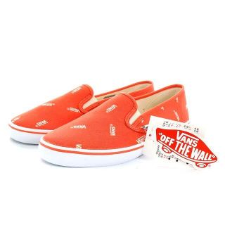 ヴァンズ(VANS)のバンズ スリッポン シューズ 24.5cm オレンジ 白 533193-0004(その他)