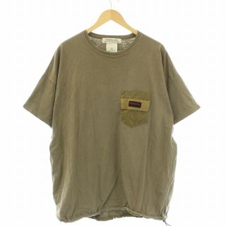 レミレリーフ(REMI RELIEF)のレミレリーフ ブリーフィング Tシャツ カットソー 半袖 ポケット L ベージュ(Tシャツ/カットソー(半袖/袖なし))