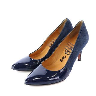 ランバンオンブルー(LANVIN en Bleu)のランバンオンブルー パンプス シューズ ハイヒール エナメル 23cm 青(ハイヒール/パンプス)