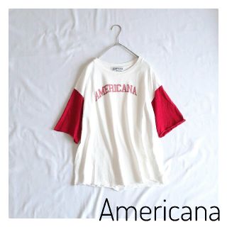 アメリカーナ(AMERICANA)のAmericana アメリカーナ ロゴ入り プルオーバー Tシャツ FREE(Tシャツ(半袖/袖なし))