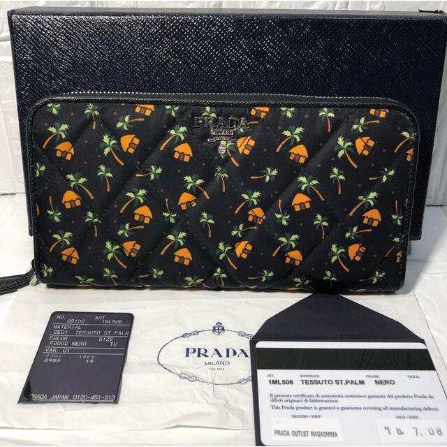 未使用品✨PRADA プラダ ラウンドファスナー サフィアーノ ネロ | フリマアプリ ラクマ