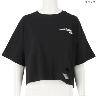 アナップ(ANAP)のプリントクロップドダメージTシャツ(Tシャツ(半袖/袖なし))
