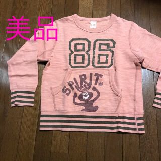 エーアーベー(e.a.B)の♥︎e.a.b♥︎女児トレーナー 、長袖、ピンク、ロゴ、130cm(Tシャツ/カットソー)