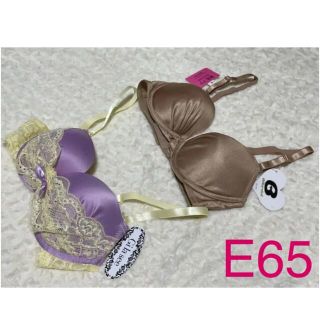 美乳ブラ ブラジャー レース E65 サテン セット まとめ 下着 SEXY (ブラ)