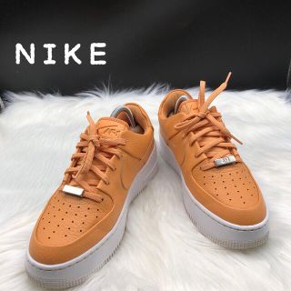 ナイキ(NIKE)のNIKE ナイキ 24 エアーフォース1 スニーカー 厚底 オレンジ(スニーカー)