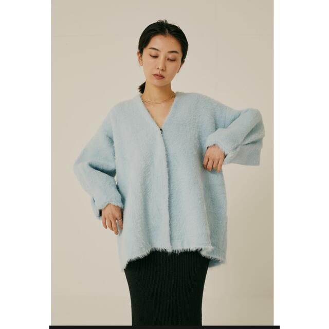 Alia フェザーニットカーディガン　feather knit cardigan