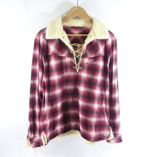 ナンバーナイン(NUMBER (N)INE)のn(n) 09aw LACE UP CHECK BOA SHIRTナンバーナイン(シャツ)