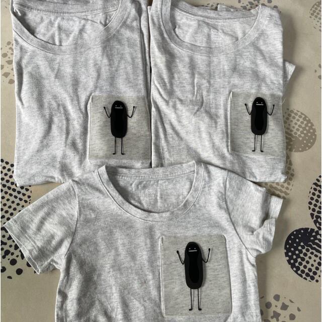 Design Tshirts Store graniph(グラニフ)の親子コーデ　パパ　ママ　子供90センチ　３枚セット キッズ/ベビー/マタニティのキッズ服女の子用(90cm~)(Tシャツ/カットソー)の商品写真