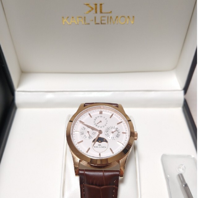  ムーンフェイズ腕時計　カルレイモン KARL-LEIMON メンズの時計(腕時計(アナログ))の商品写真