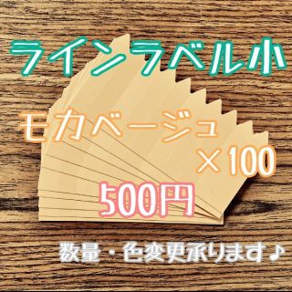 ラインラベル 小 100枚 茶 園芸ラベル カラーラベル 多肉植物 エケベリア(その他)